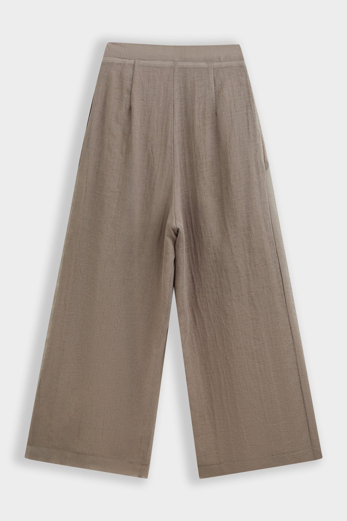 Damen Hose – Weite Palazzo Hose in Taupe