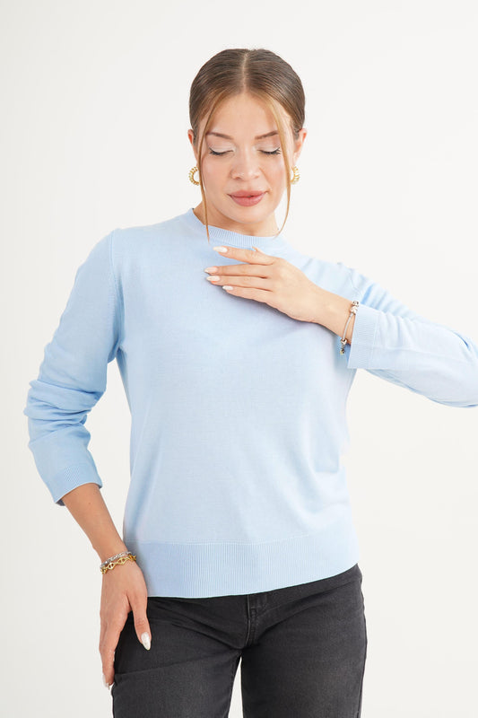 Damen Feinstrickpullover – Eleganter Basic Pullover aus Viskose