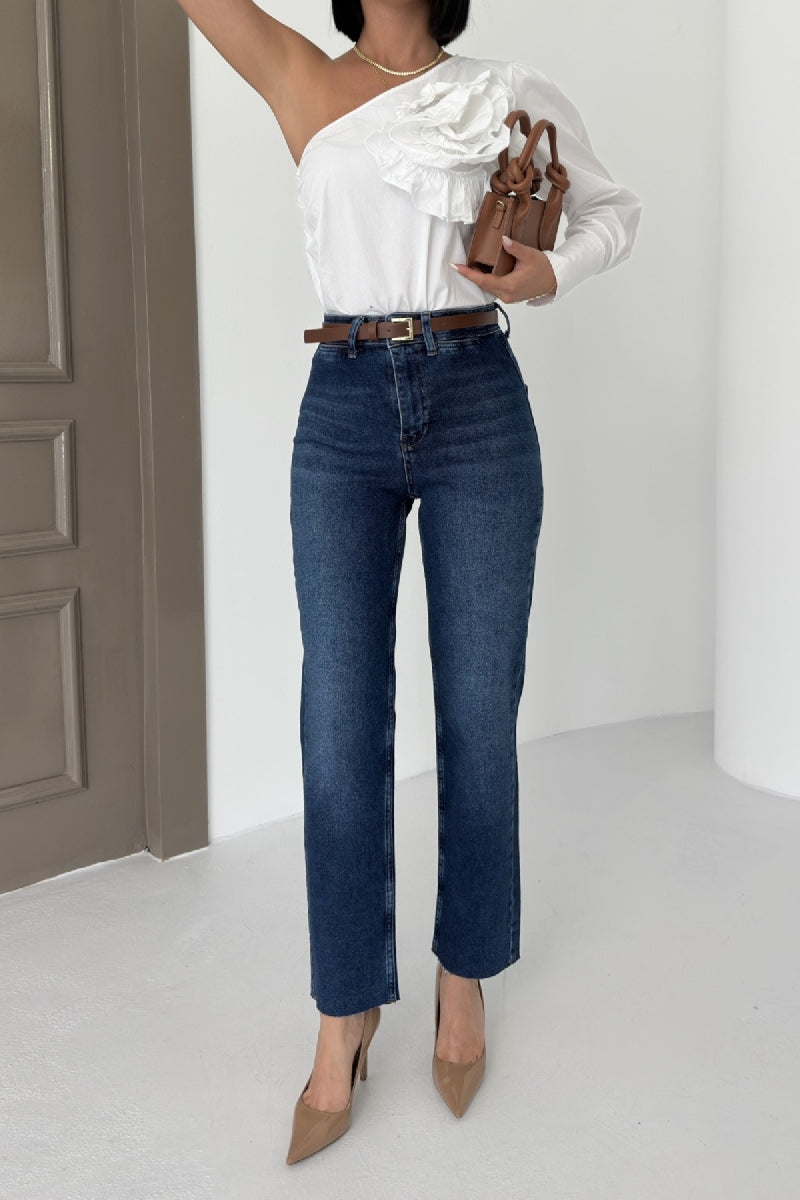 Damen Jeans – Straight Leg Jeans mit High Waist Fit