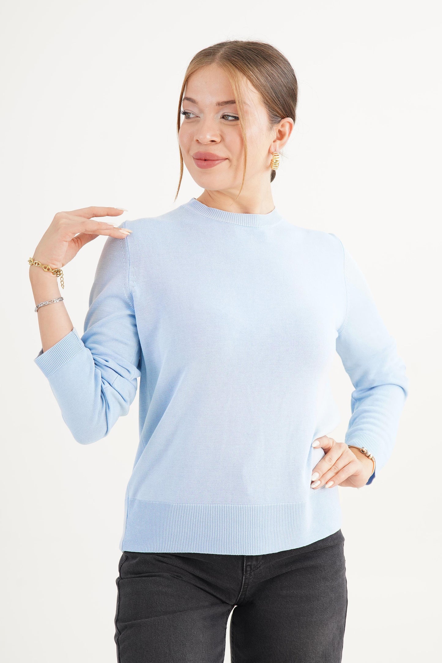 Damen Feinstrickpullover – Eleganter Basic Pullover aus Viskose