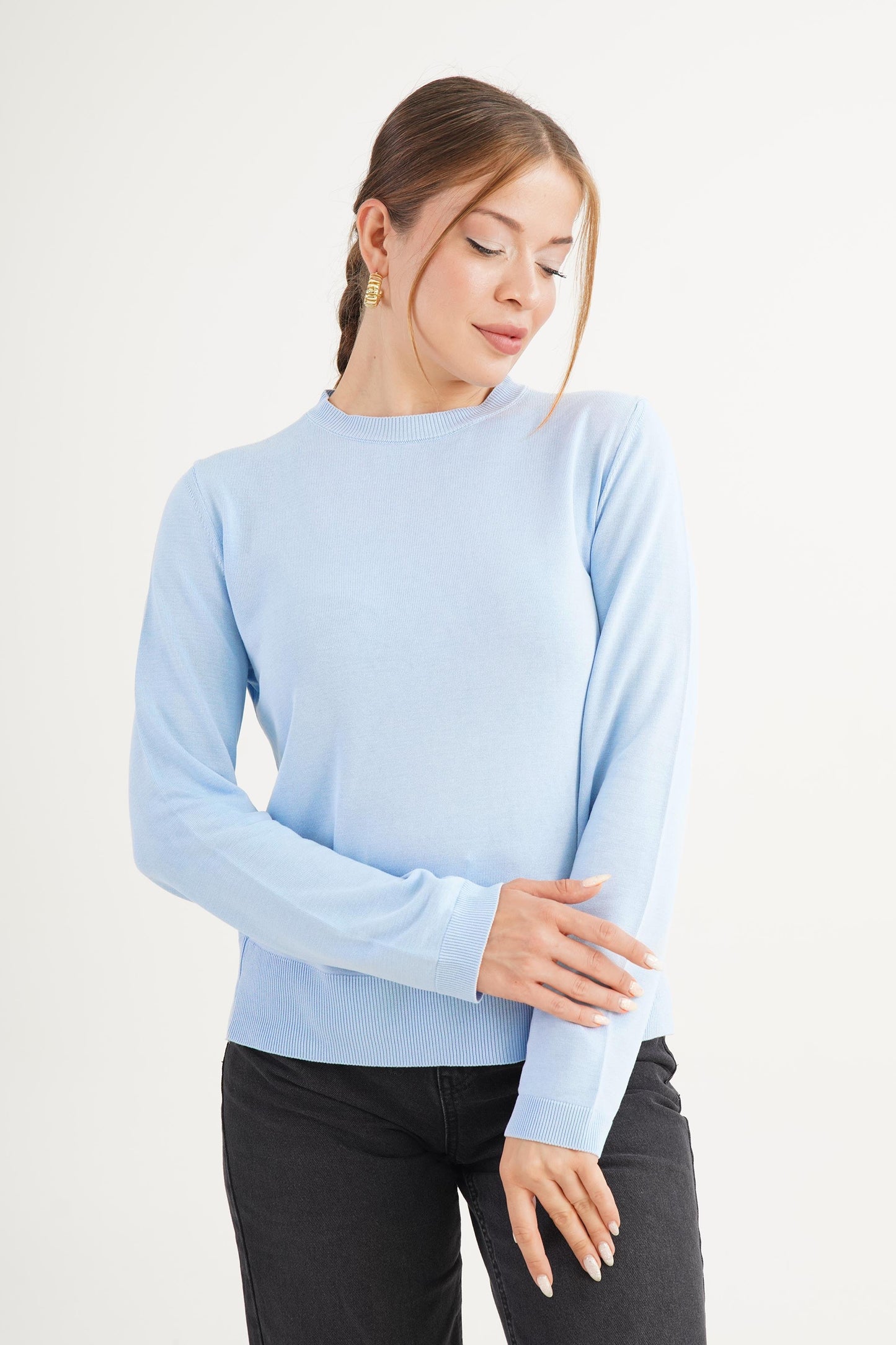 Damen Feinstrickpullover – Eleganter Basic Pullover aus Viskose