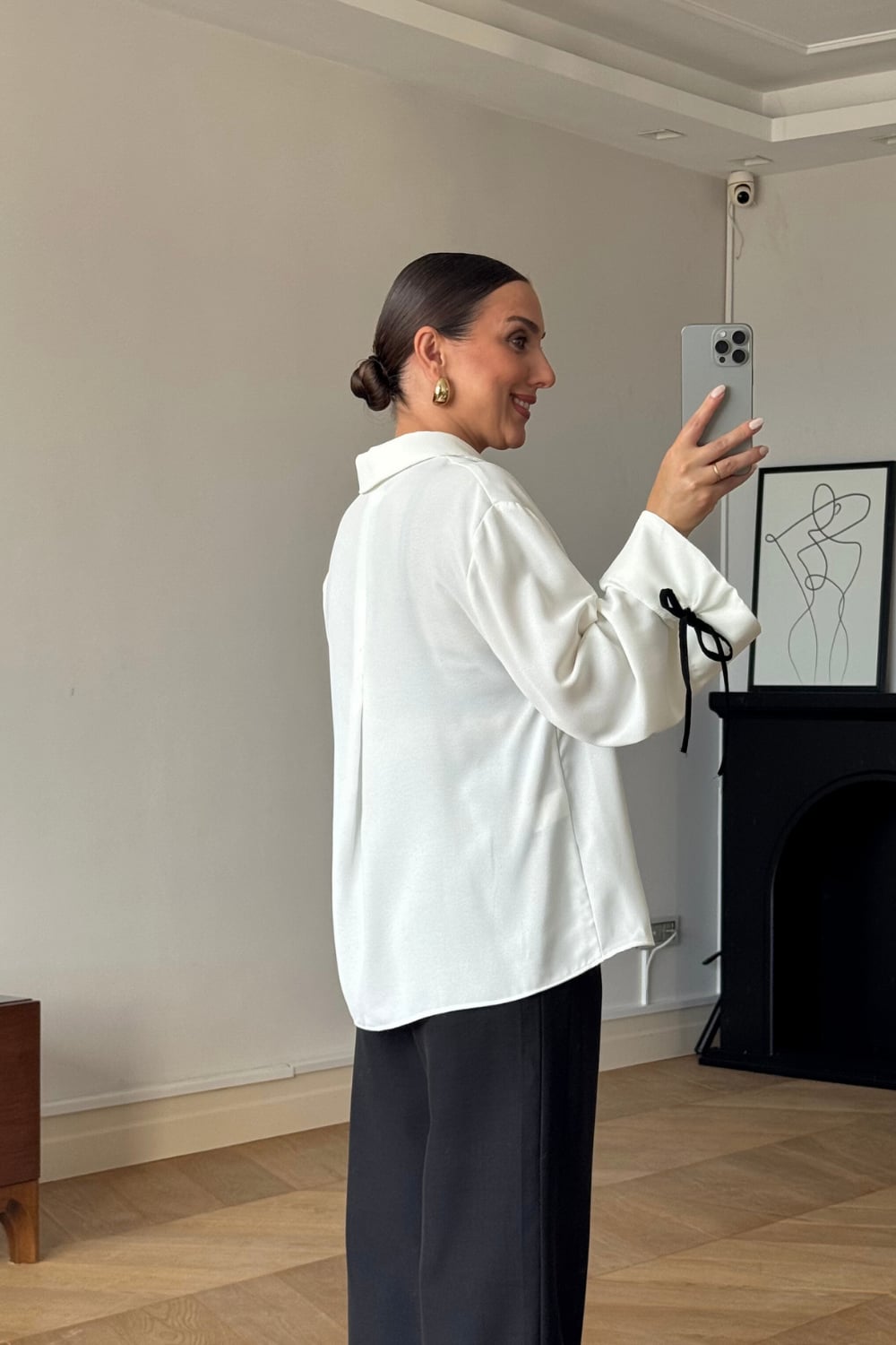 Damen Bluse – Elegante Bluse mit Kontrastdetails