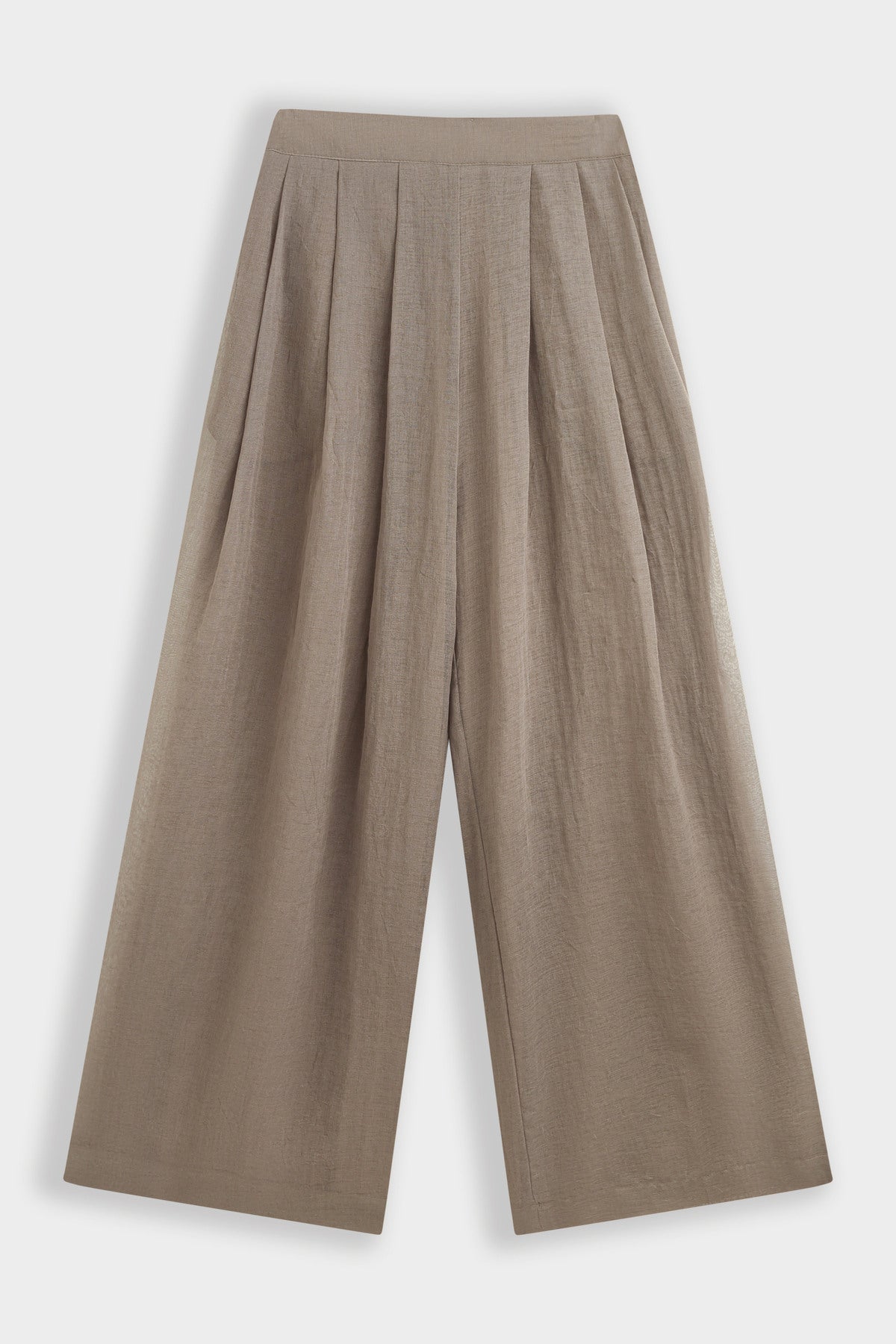 Damen Hose – Weite Palazzo Hose in Taupe