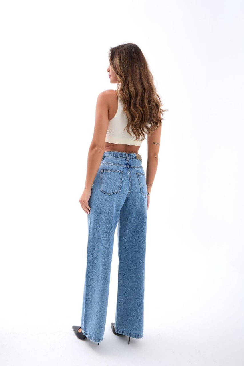 Weite High-Waist Jeans