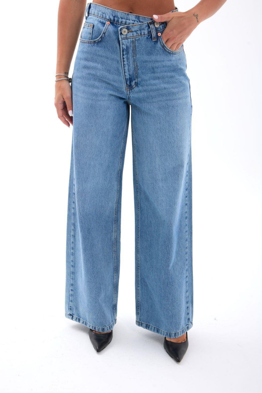 Weite High-Waist Jeans