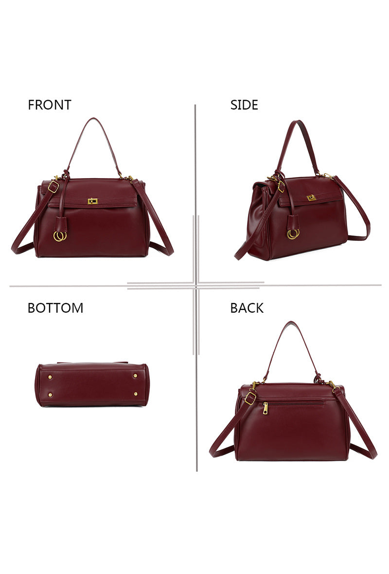 Handtasche mit Doppelring-Verschluss