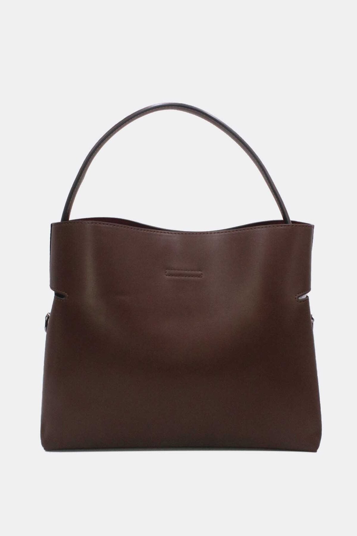 Synthetische Handtasche mit Drehverschluss