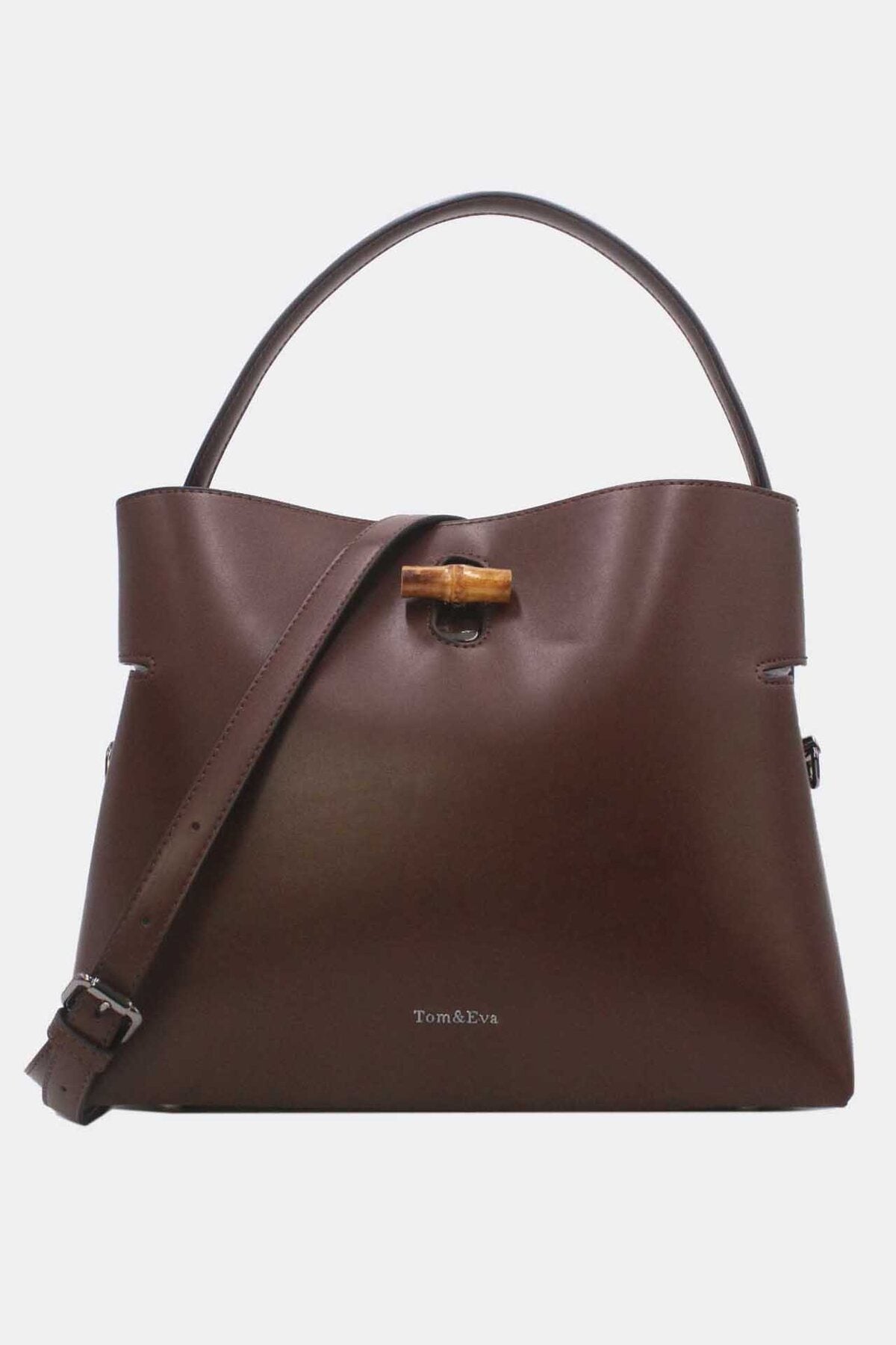Synthetische Handtasche mit Drehverschluss